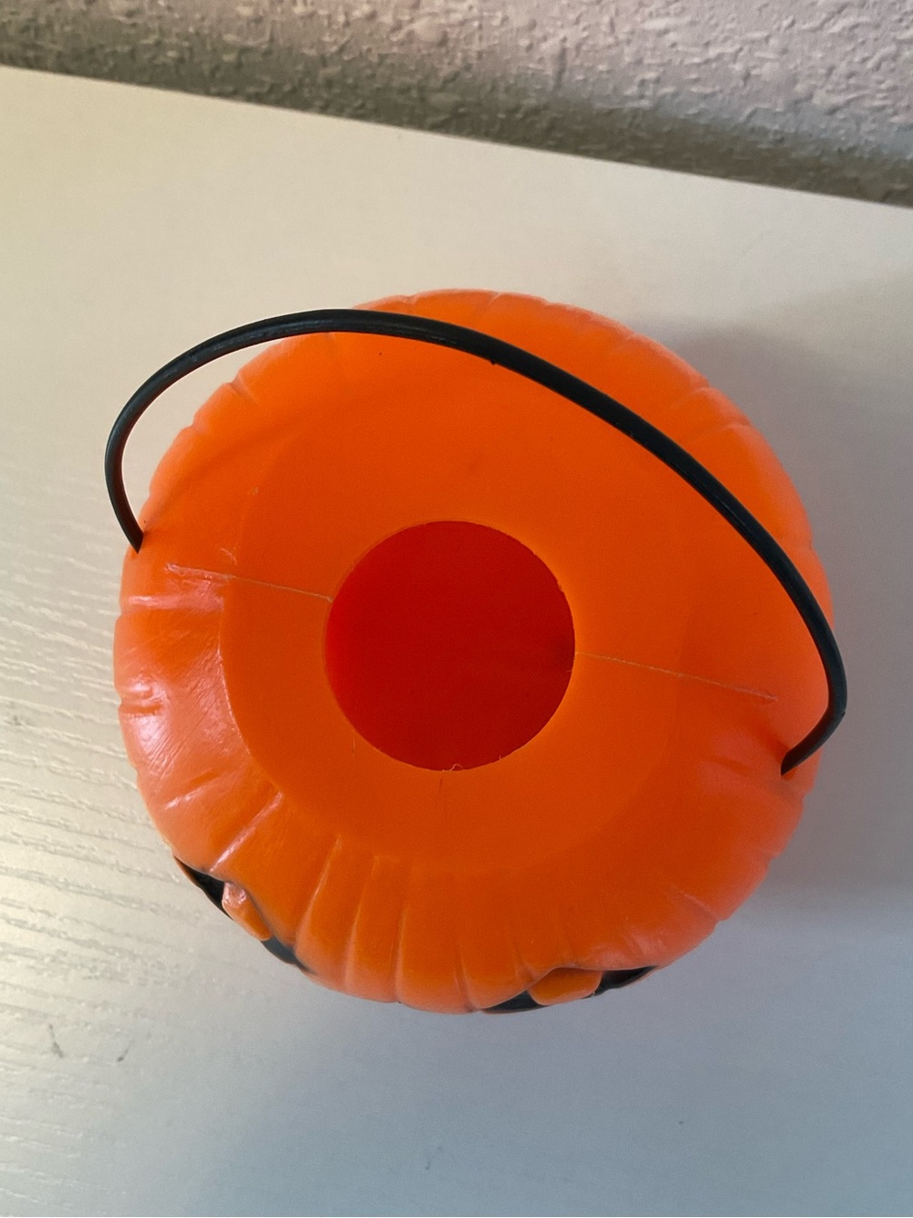 Vintage Blow Mold Pumpkin Jack-O-Lantern Candy Bucket Pail Retro Miniature - Picture 2 of 3